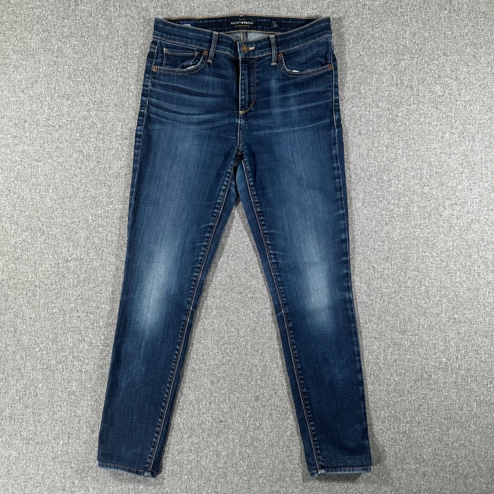 Lucky Brand Ava Skinny Ankle Jeans Womens 4/27 Dark Wash Denim Stretch 7W13706